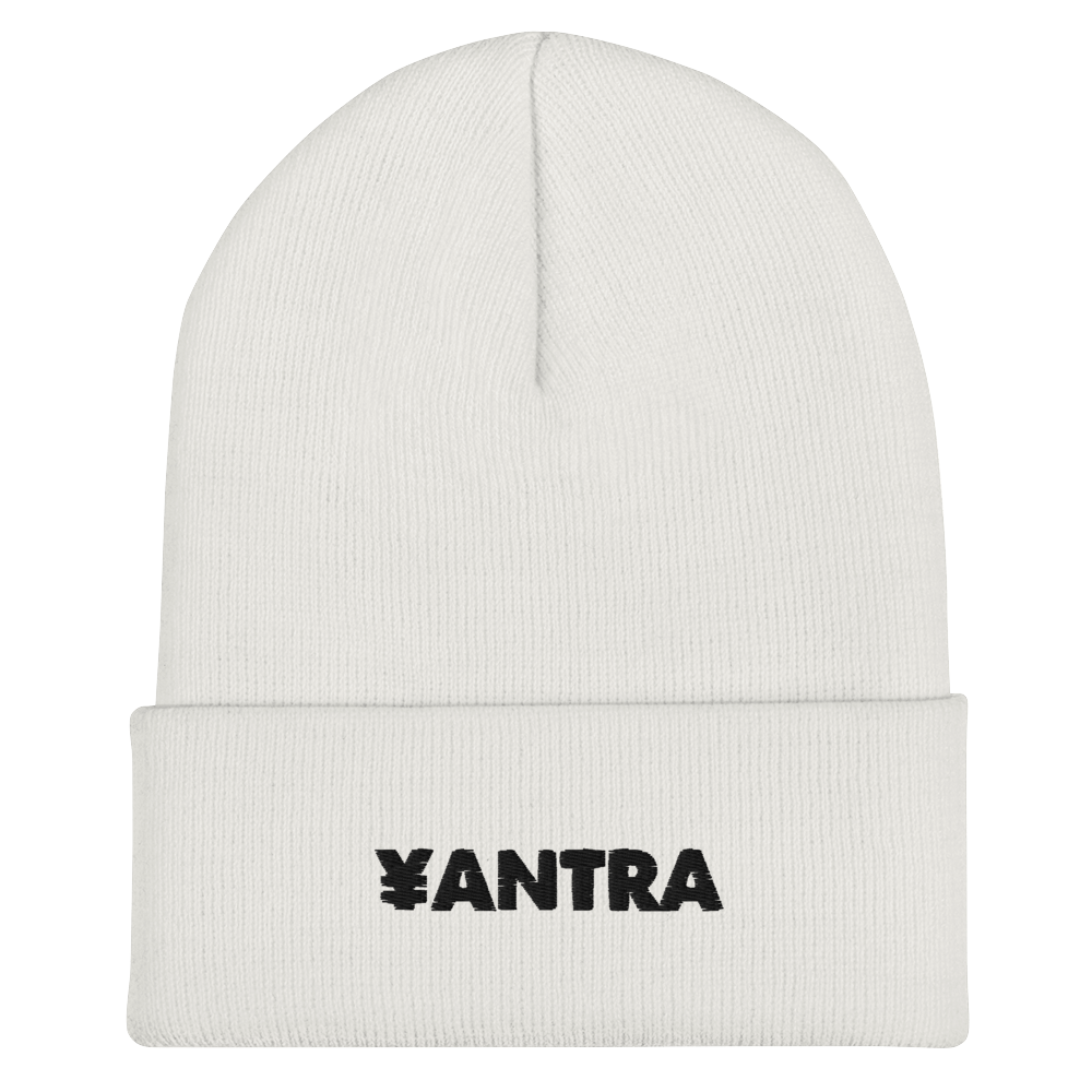 Cuffed "¥ANTRA" Beanie (WHITE)