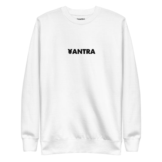 Women's Premium "¥ANTRA" Sweatshirt (WHITE)